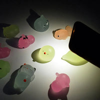 Glow-in-the-Dark Mini Animal Mochi Squshes