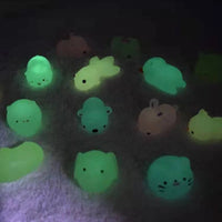 Glow-in-the-Dark Mini Animal Mochi Squshes